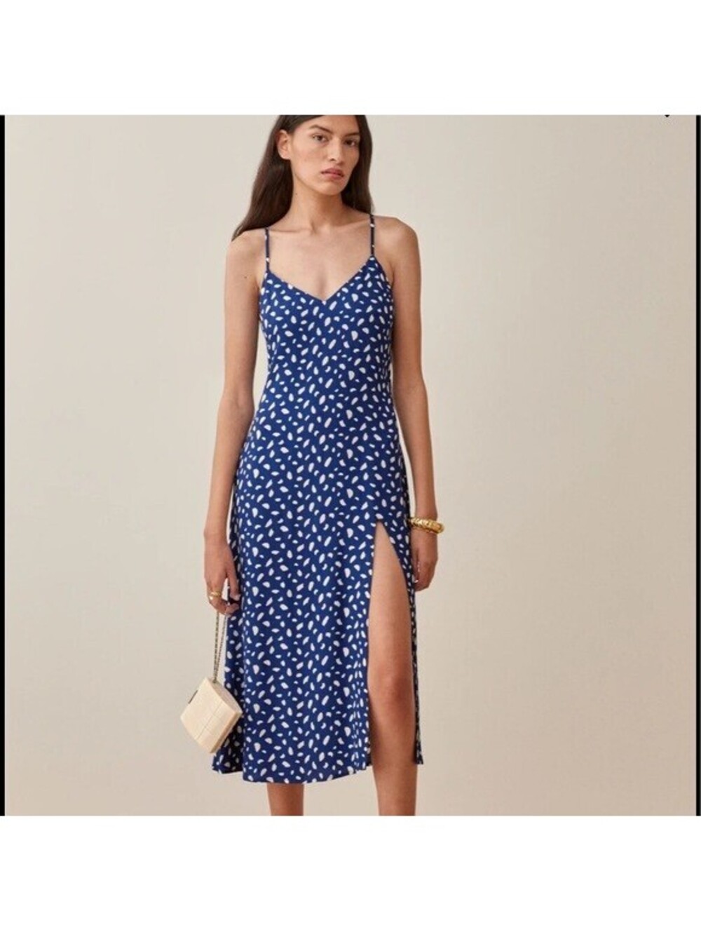 Reformation Crimini Dress Blue Moray Print - Size 4